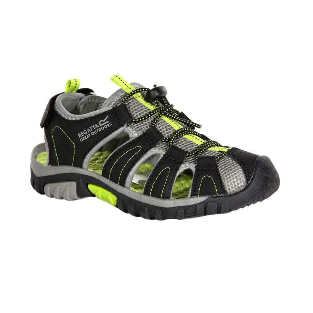Regatta Childrens/Kids Westshore Sandals / Black/Lime Green